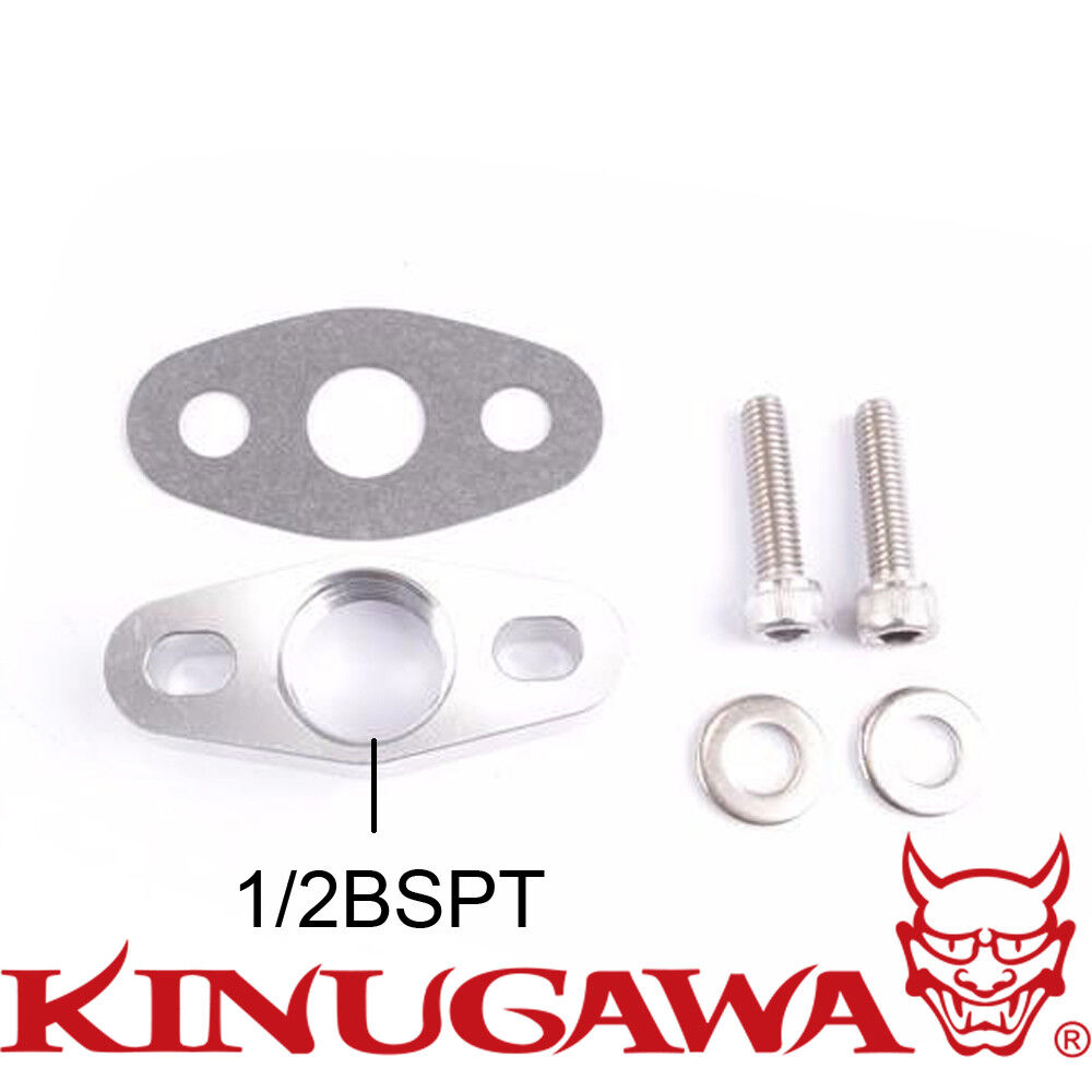 Billet Oil Return Flange Kit Mitsubishi TD015-06 M6 38mm  1/2PT BSPT