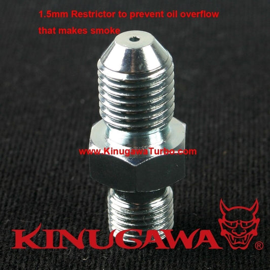Adapter Fitting M10x1.0 Garret GT1544 GT2052 GT2252 Turbo Oil Feed 1.5mm hole