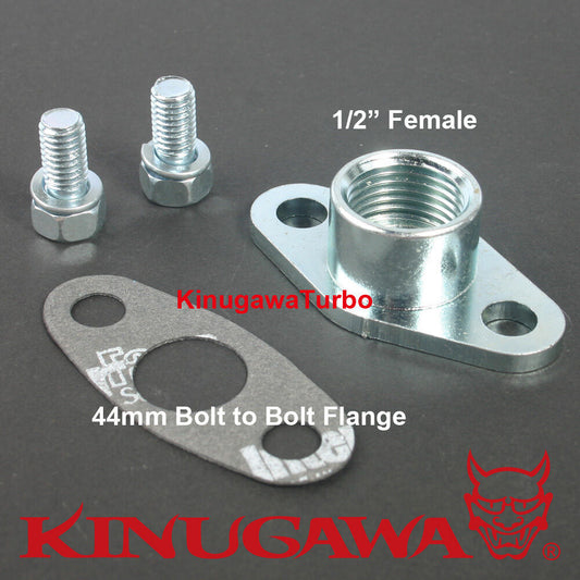 Turbo Oil Return Flange Garrett T2 T25 T28 1/2" Female (44mm Bolt to Bolt )
