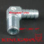Forged Steel Adapter Fitting 90 Deg Elbow 3/8 BSPT BSP PT - 3/4" Hose Barb C13-3