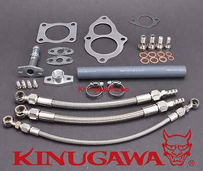 Turbo Install Kit For Mitsubishi 4G63T RVR w/ stock TD04HL 13T 15T Turbocharger