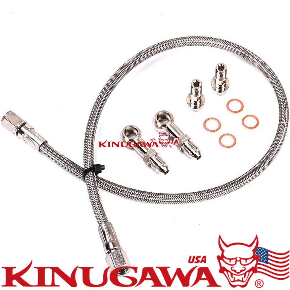 Turbo Oil Feed Line For Hyundai Genesis 2.0T Coupe w/ Stock TD04L No restrictor