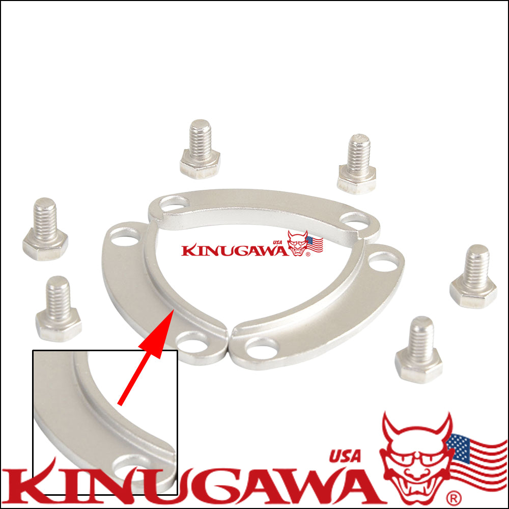 Turbo Lock Plate & Nut / CHRA to Turbine Fit Tial Stainless Housing / M6x1 Bolt