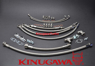 Turbo Oil & Water Line / Install Kit TOYOTA 1JZ-GTE 2JZ-GTE HKS T3G Garrett T25